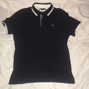 Black and white trim MK shirt